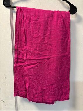 Bright Fuchsia Paisley Palazzo Pants - Women’s Casual Trousers size 4
